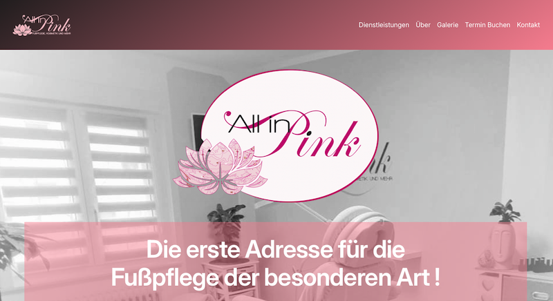 All In Pink Website